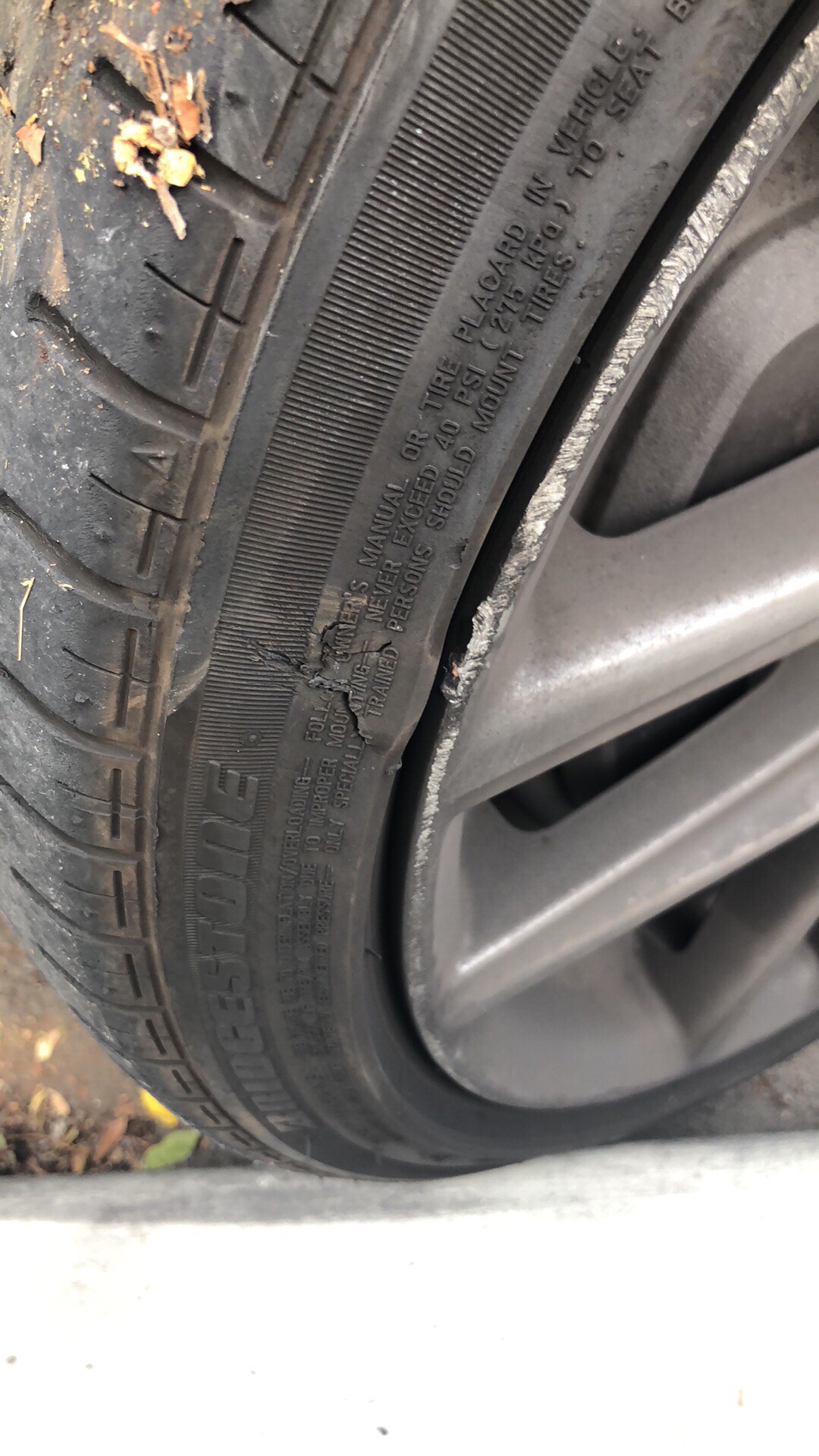 sidewall damage Is it okay to drive with tire damge like this
