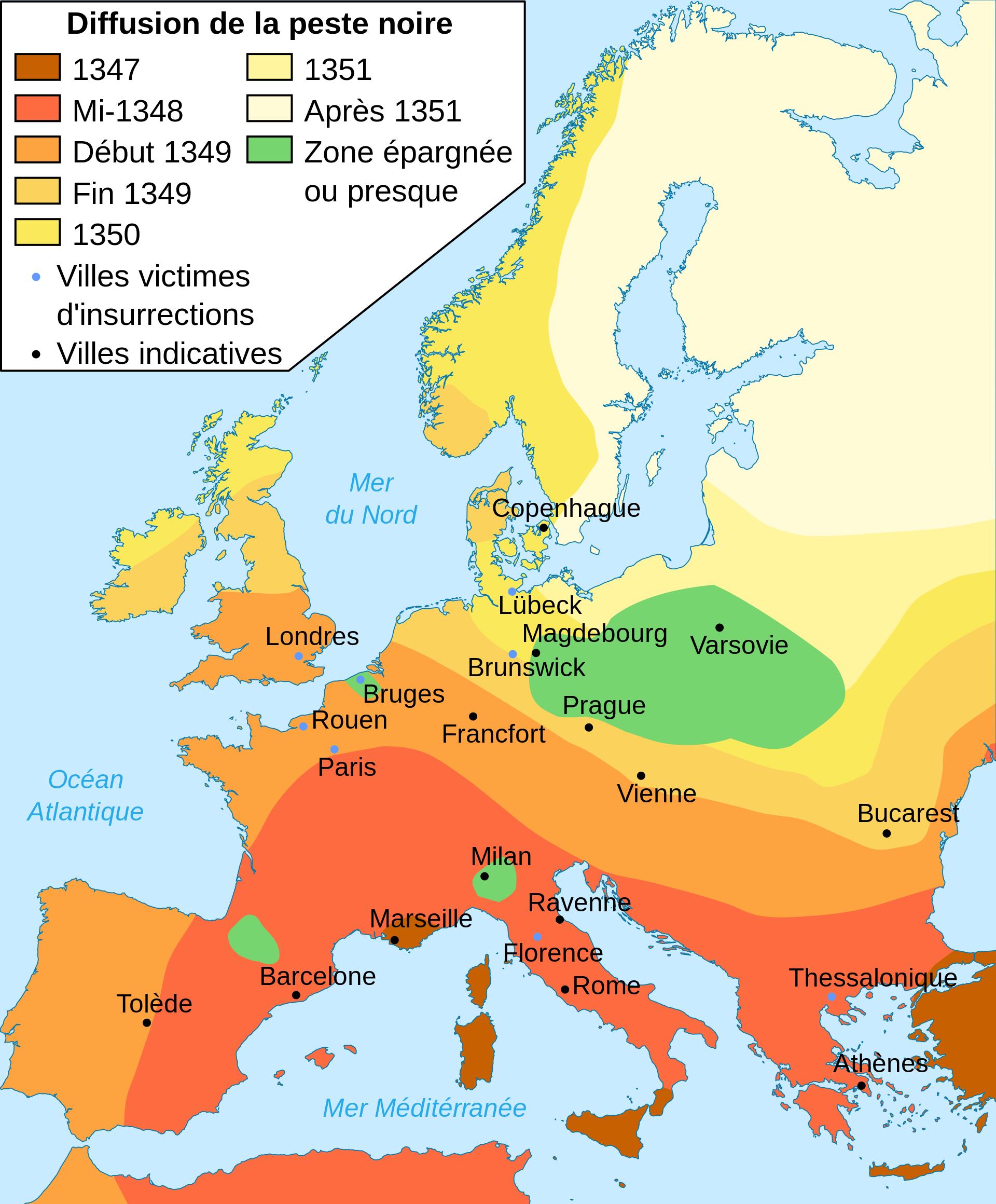 Cante Plague France On Map Of France How were the cities of Milan and Bruges spared by the Black Death