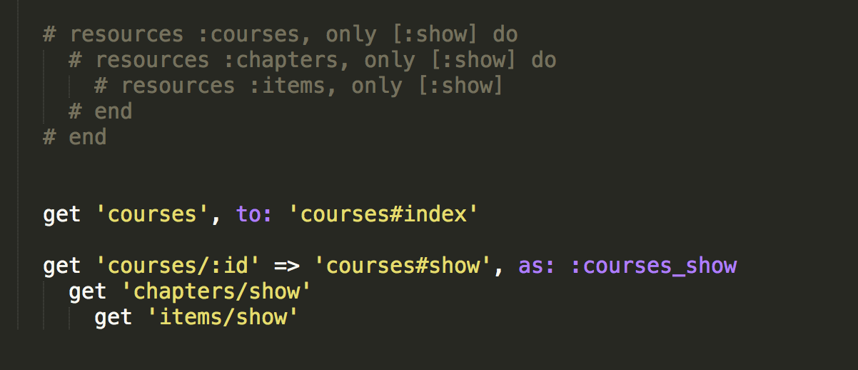 ruby on rails Nested Routes Couldn't find Course with 'id'= Stack
