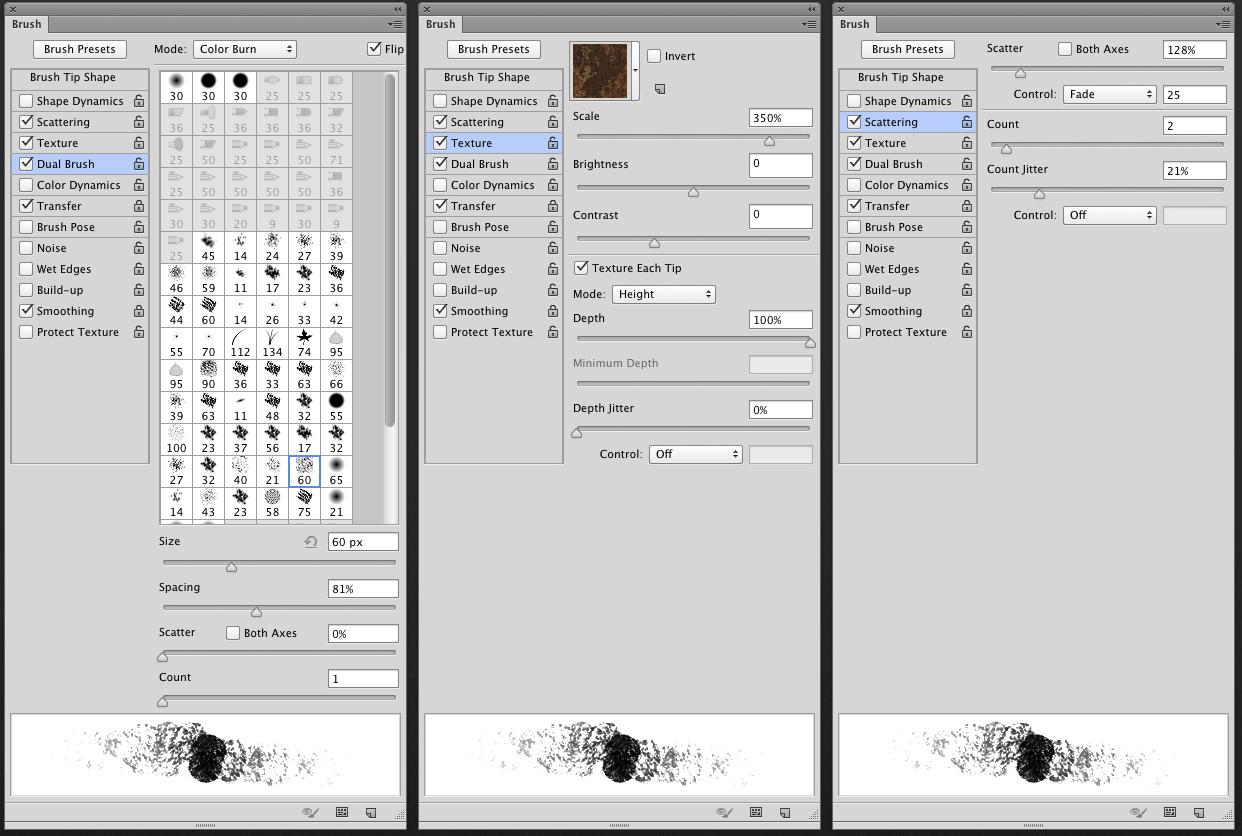 adobe How do I get this uneven airbrush effect similar to