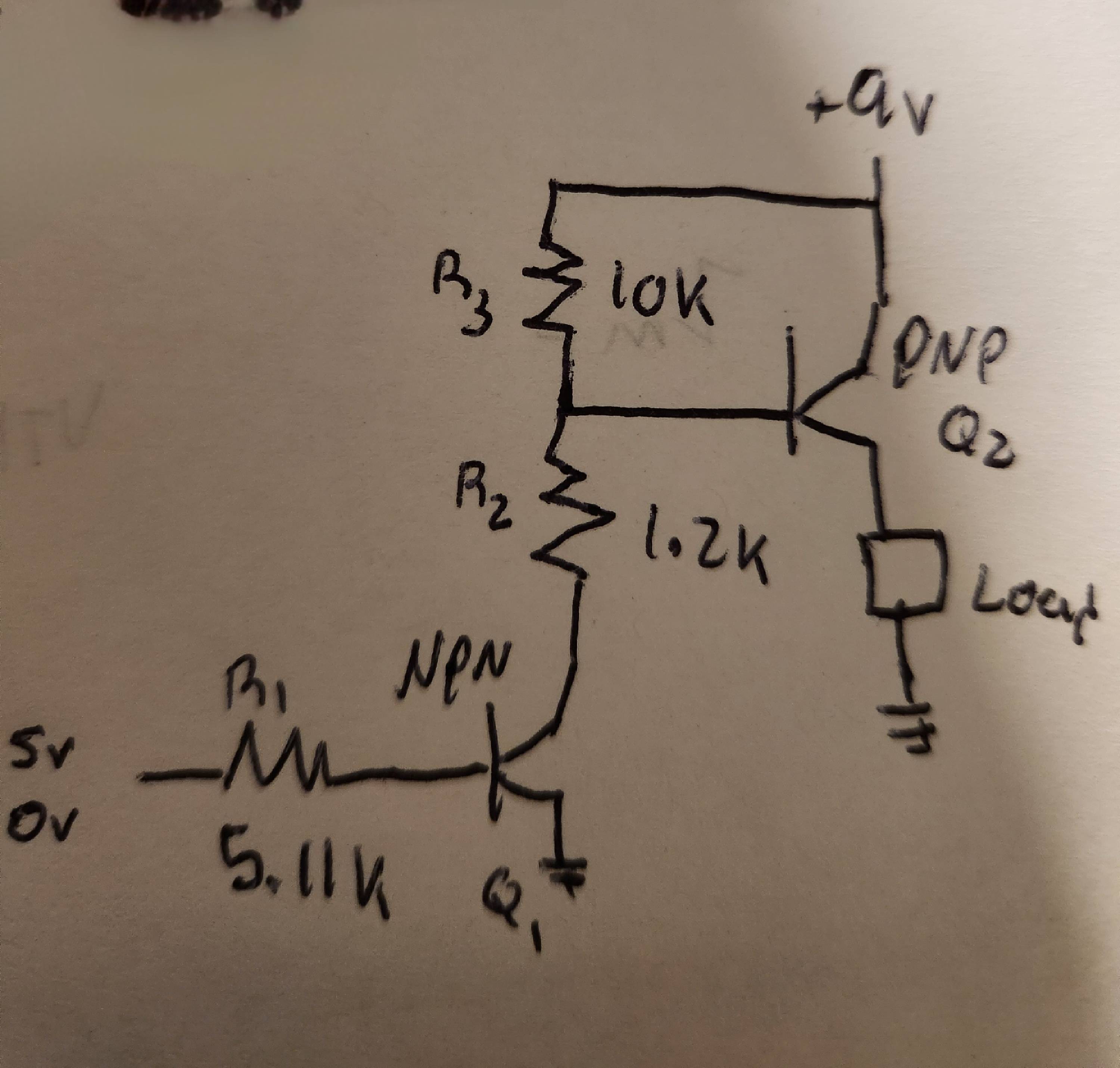 transistors - High side NPN and PNP switch - Electrical Engineering