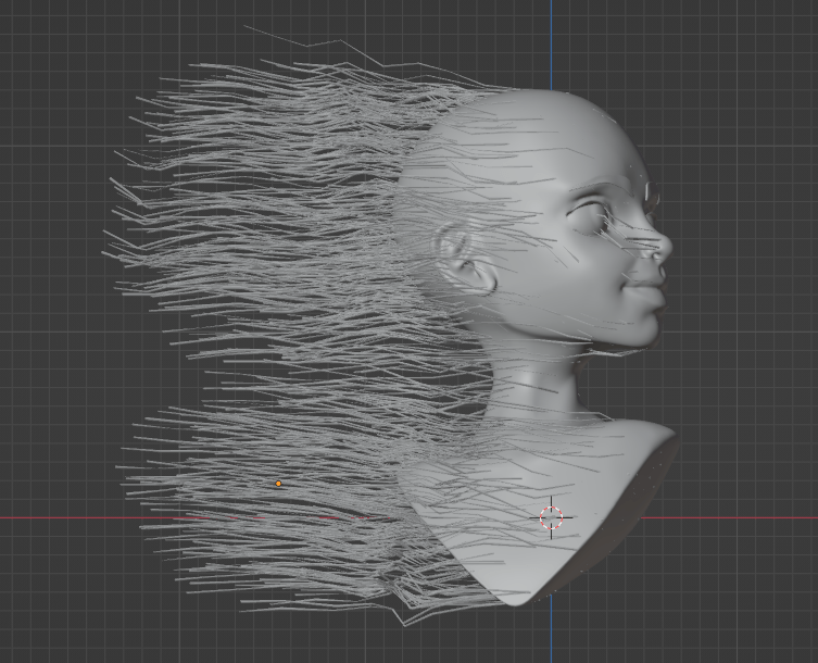 How to make hairs in particle system appear 3d in Blender 4.0