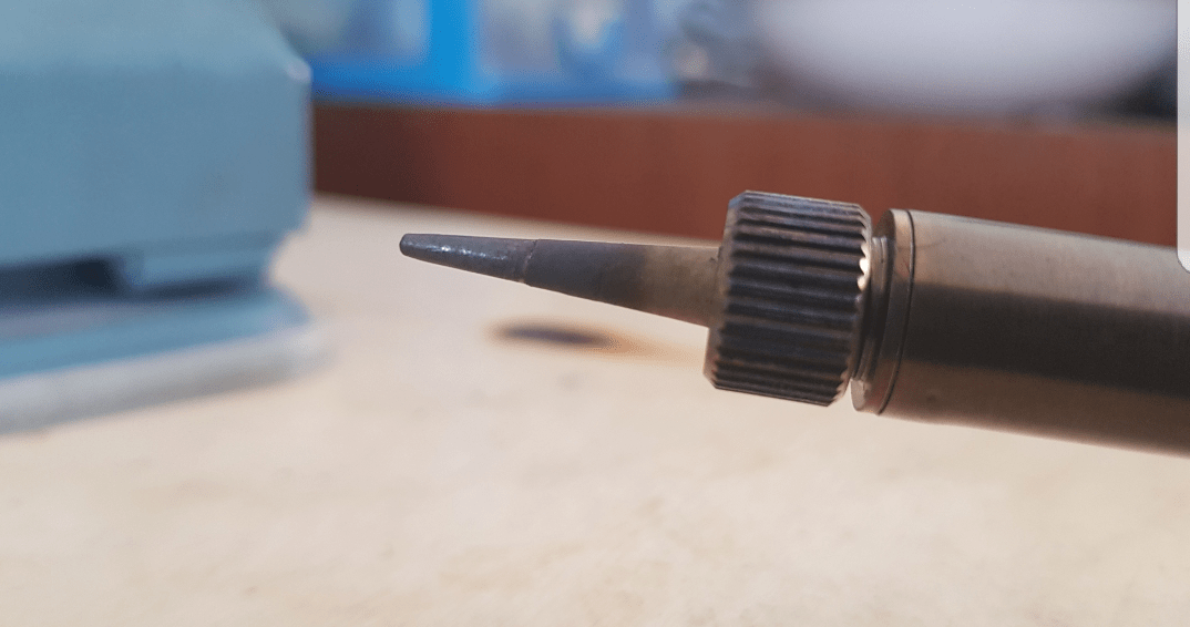 Electronic Soldering iron tip turns black after first use, and won’t