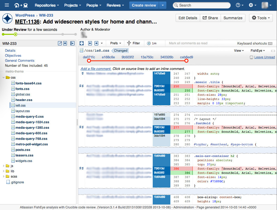 git Can I see all the commits for a merged feature branch in GitHub