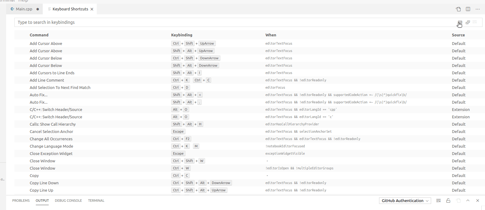 visual studio code VSCode Shortcut Ctrl+Shift+e renders as unknown