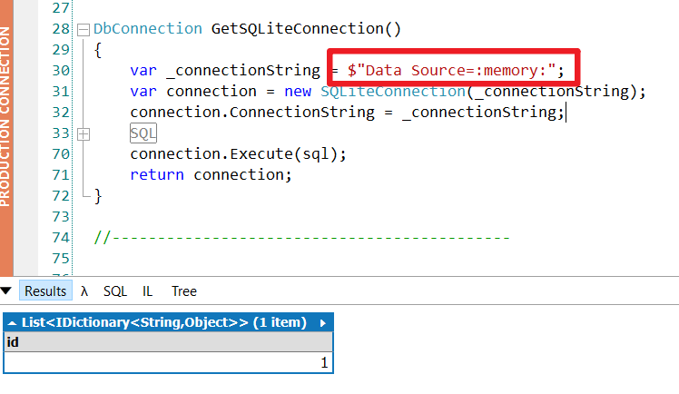 c Don't Microsoft.Data.Sqlite.Core support memory database? Stack