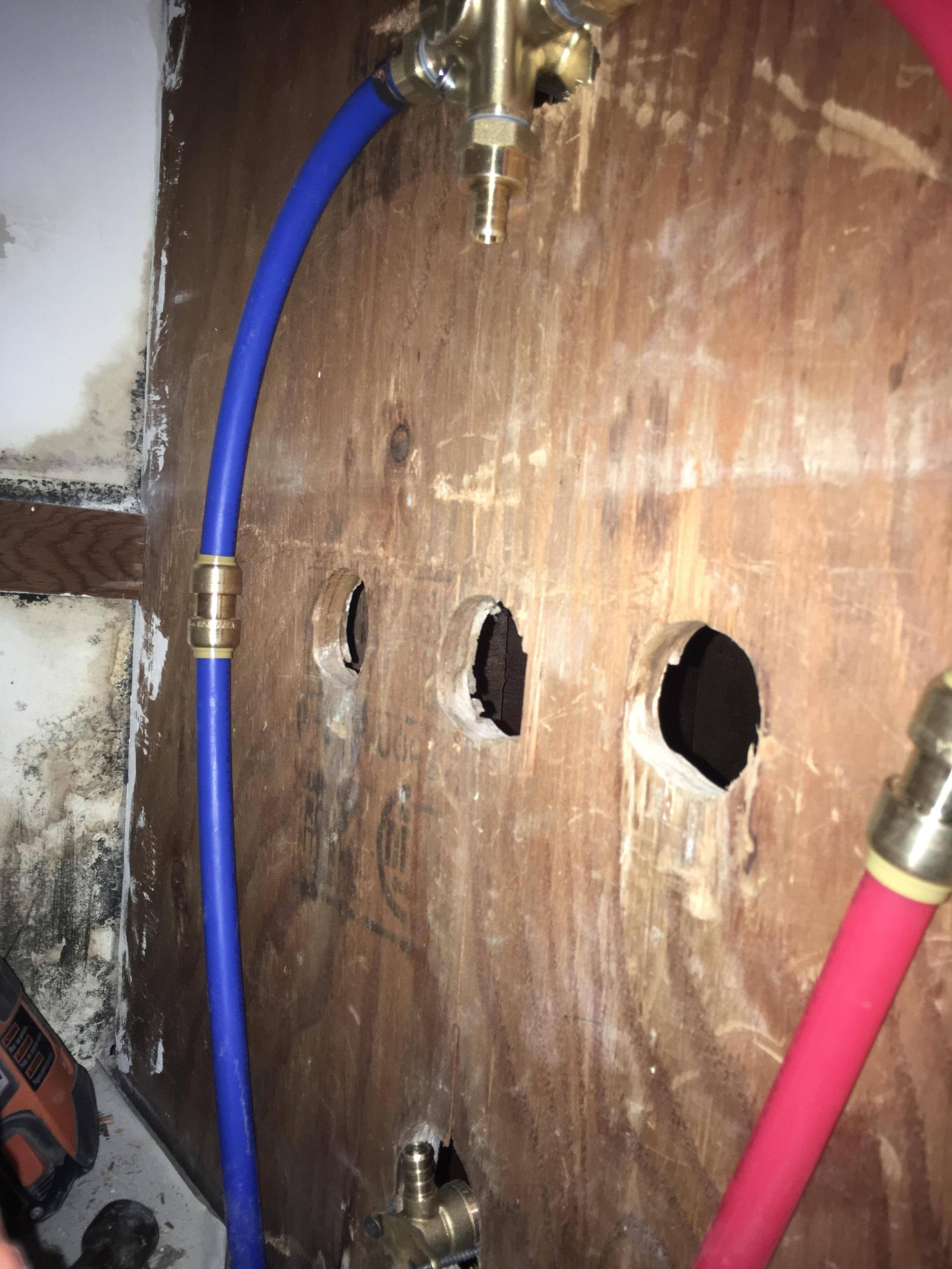Plumbing use pex for this connection between the shower and the tub faucet Love & Improve Life