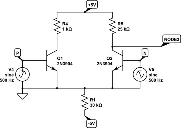 BJT Differential Amplifier problem - Electrical Engineering Stack Exchange