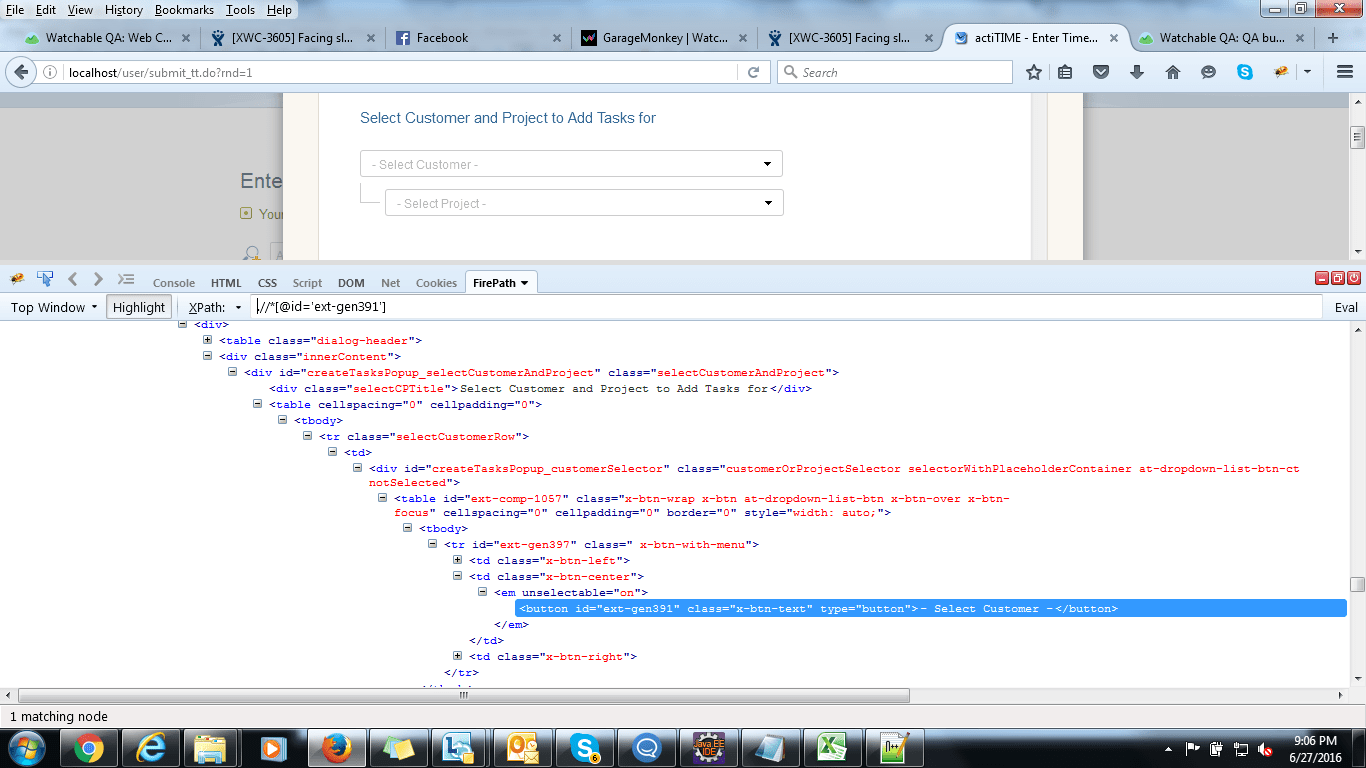 html Element should have been "select" but was "div" getting an error