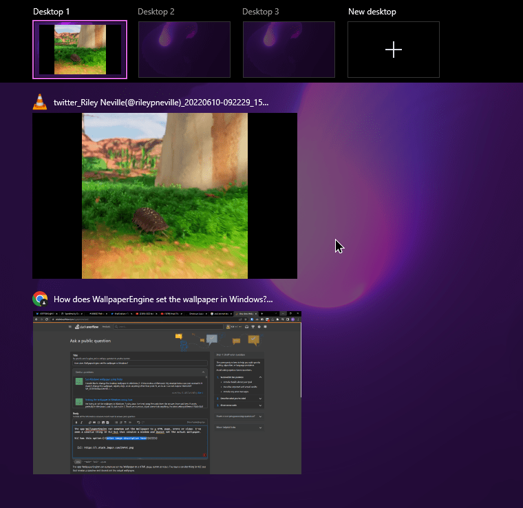 video How does WallpaperEngine set the wallpaper in Windows? Stack
