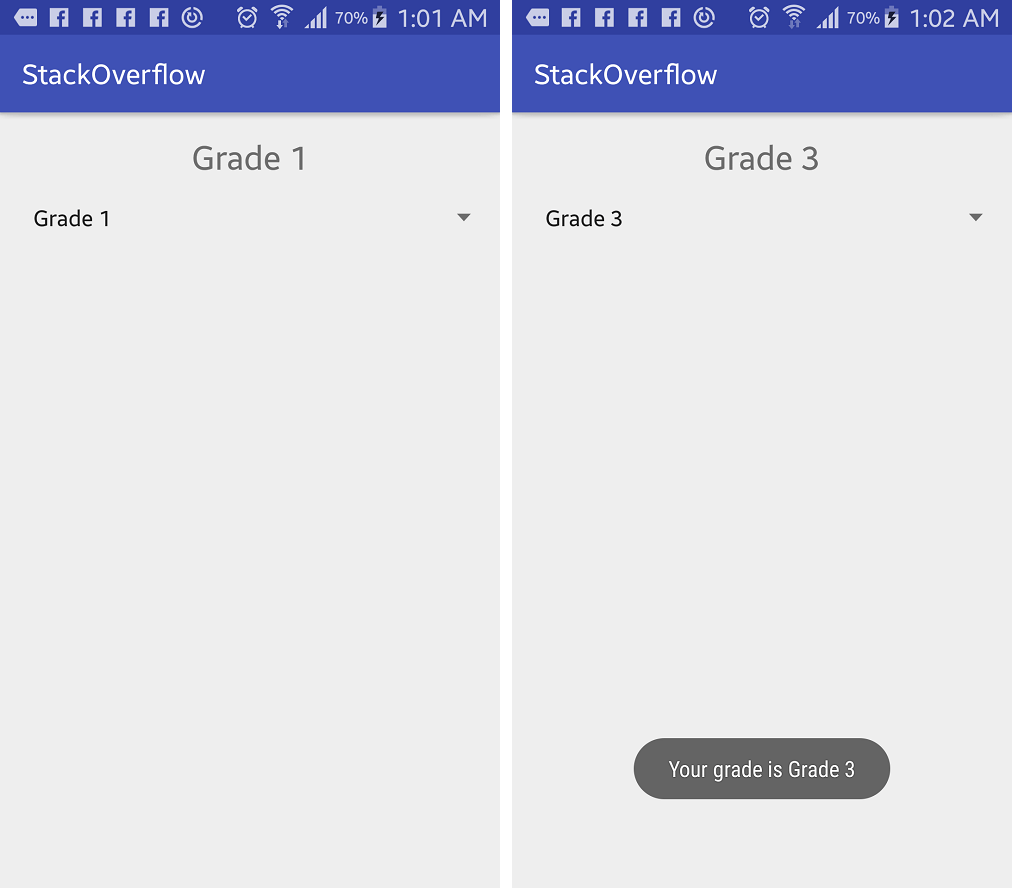 android how to set spinner value to textView Stack Overflow