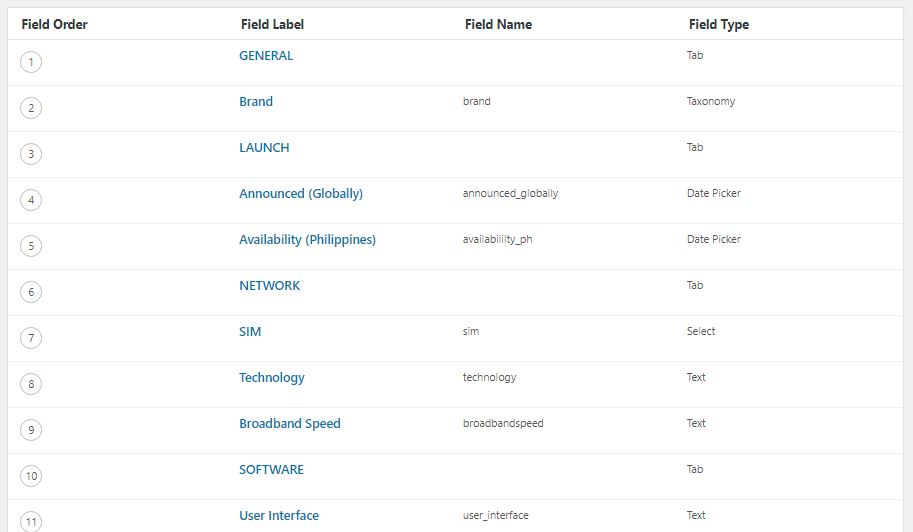 php フィールド順で並べ替える方法ACF Wordpress