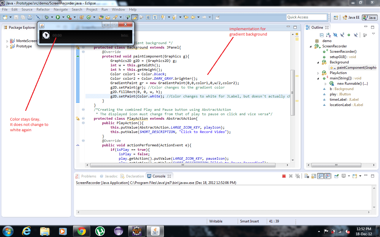java Why doesn't my text color change to white again? Stack Overflow
