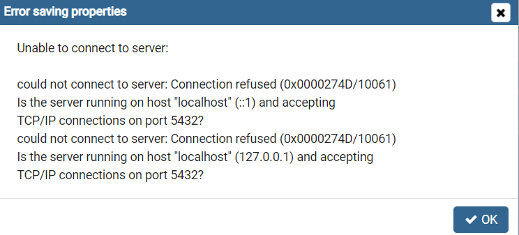 postgresql i am unable to run server in pgadmin 4 v4 Stack Overflow