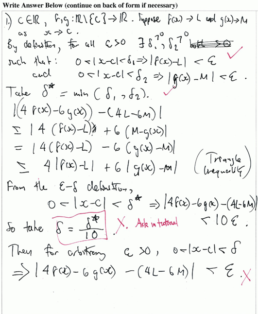 real analysis EpsilonDelta definition of function limit Where am I