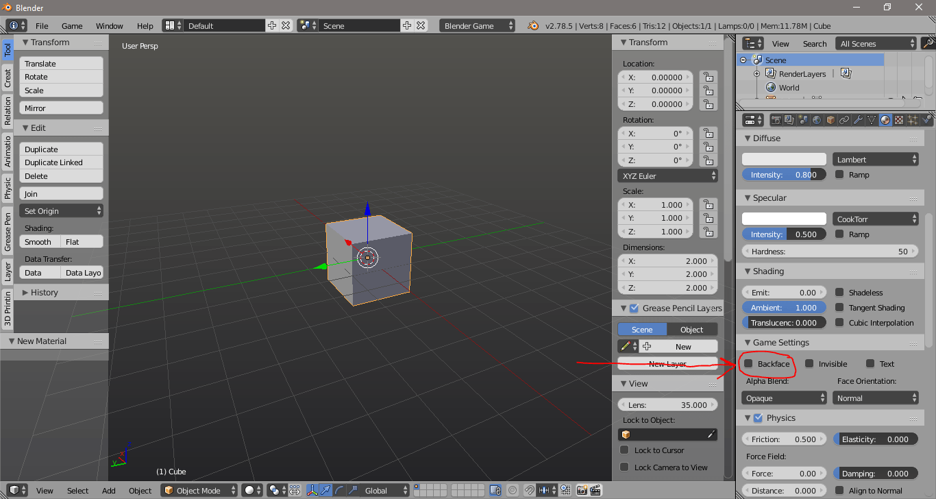 Backside of Mesh Invisible Blender Stack Exchange