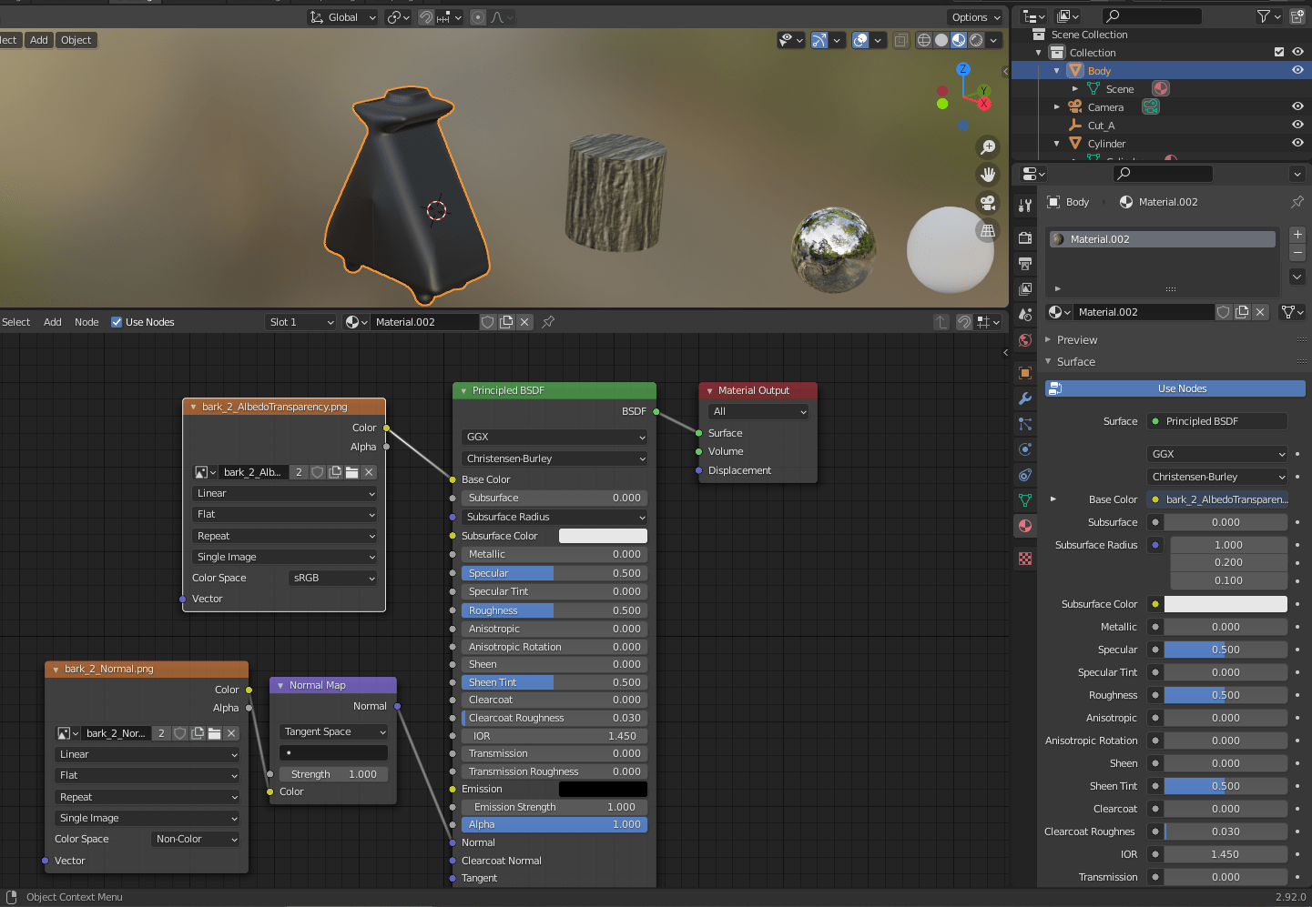 texturing How to use simple textures and normal maps on imported FBX