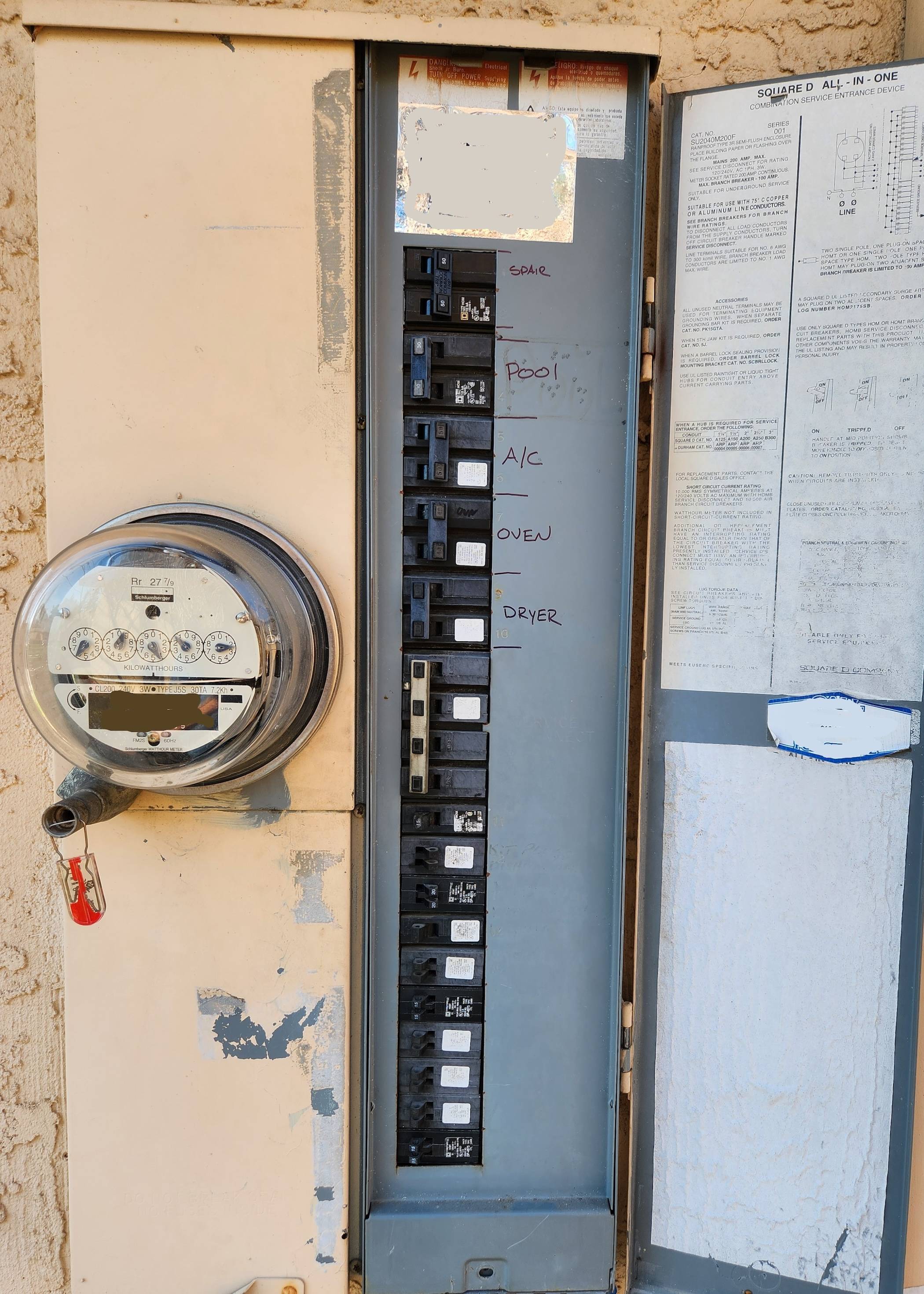 electrical - How can I supply an interior subpanel from a surface