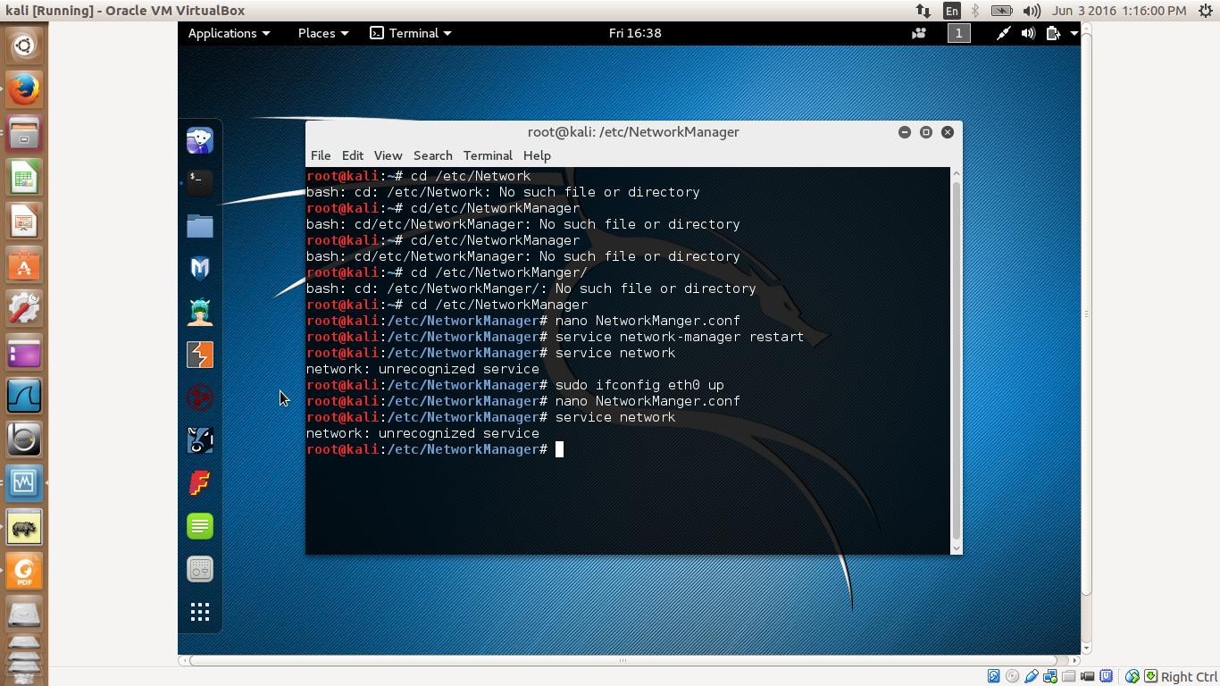 networking network in kali linux on virtual box ,host is ubuntu 14.04