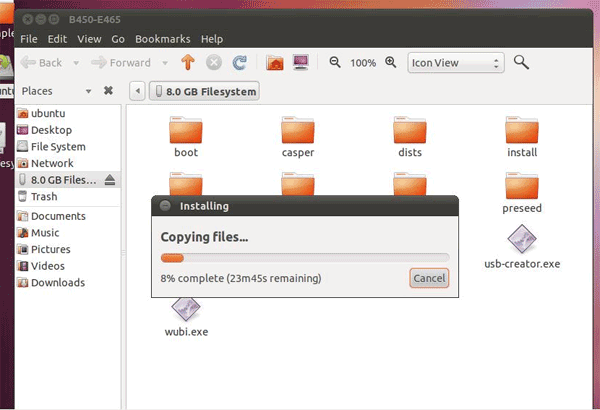 linux Can I install Ubuntu on a USB stick when running it in a