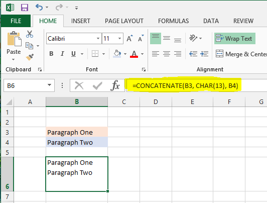 How to create a paragraph within one cell in MS Excel? Stack Overflow