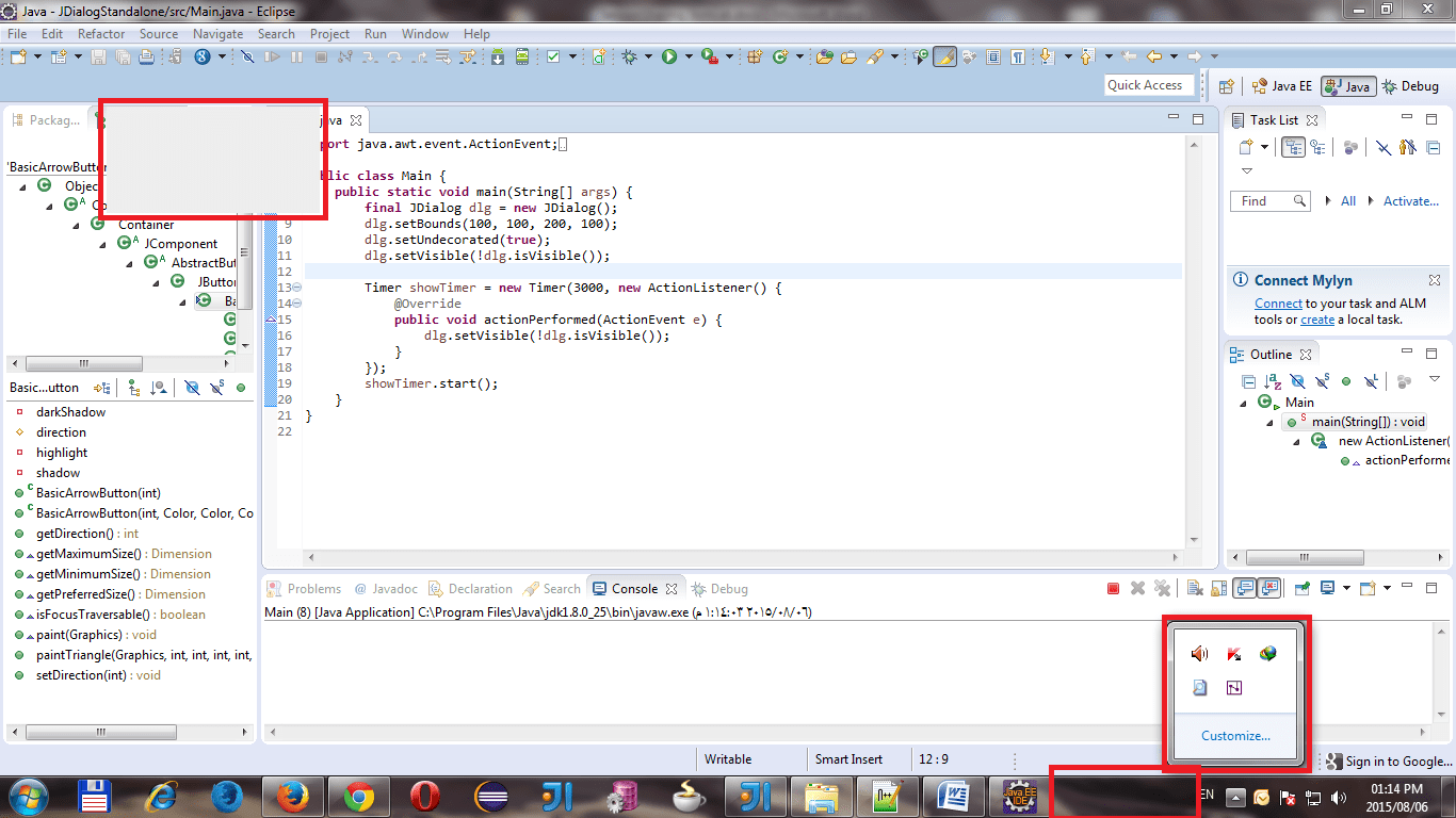 java Hide JFrame or JWindow from Taskbar Stack Overflow