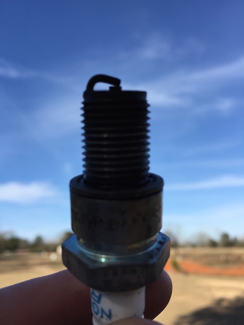 engine Twostroke dirt bike piston running into spark plug Motor