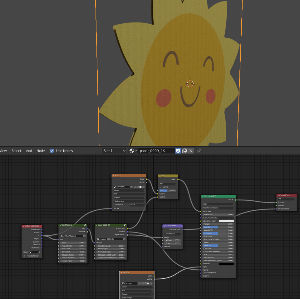 texturing How do I add thickness to my cardboard cutout imageas