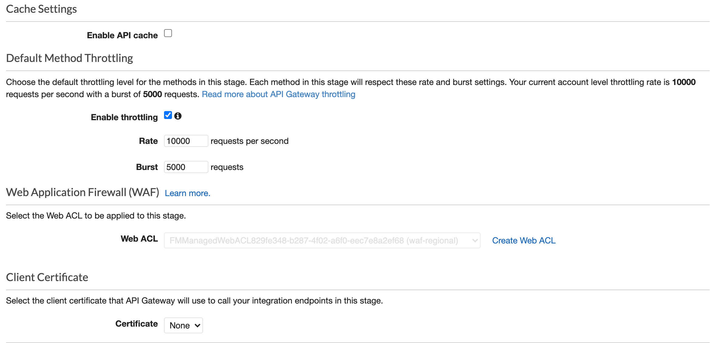 amazon web services Throttling for api gateway Stack Overflow