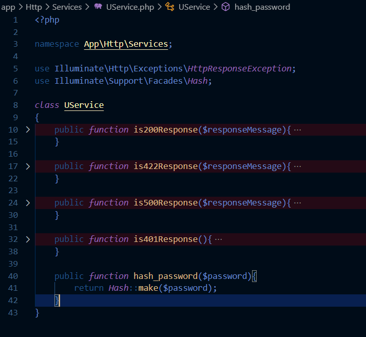Lumen 7.0 version "Call to a member function hash_password