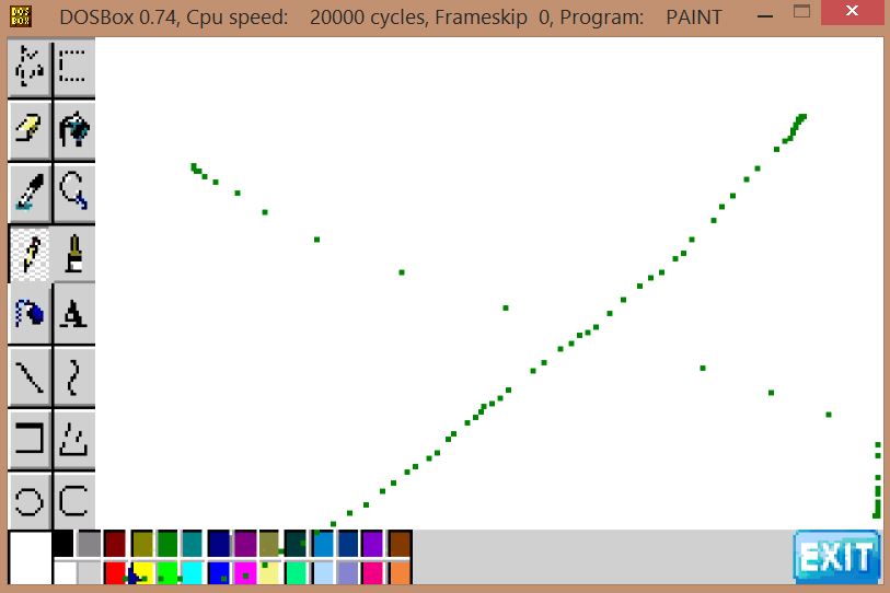 dosbox VGA Programming in C Drawing pixel on mouse click Stack Overflow