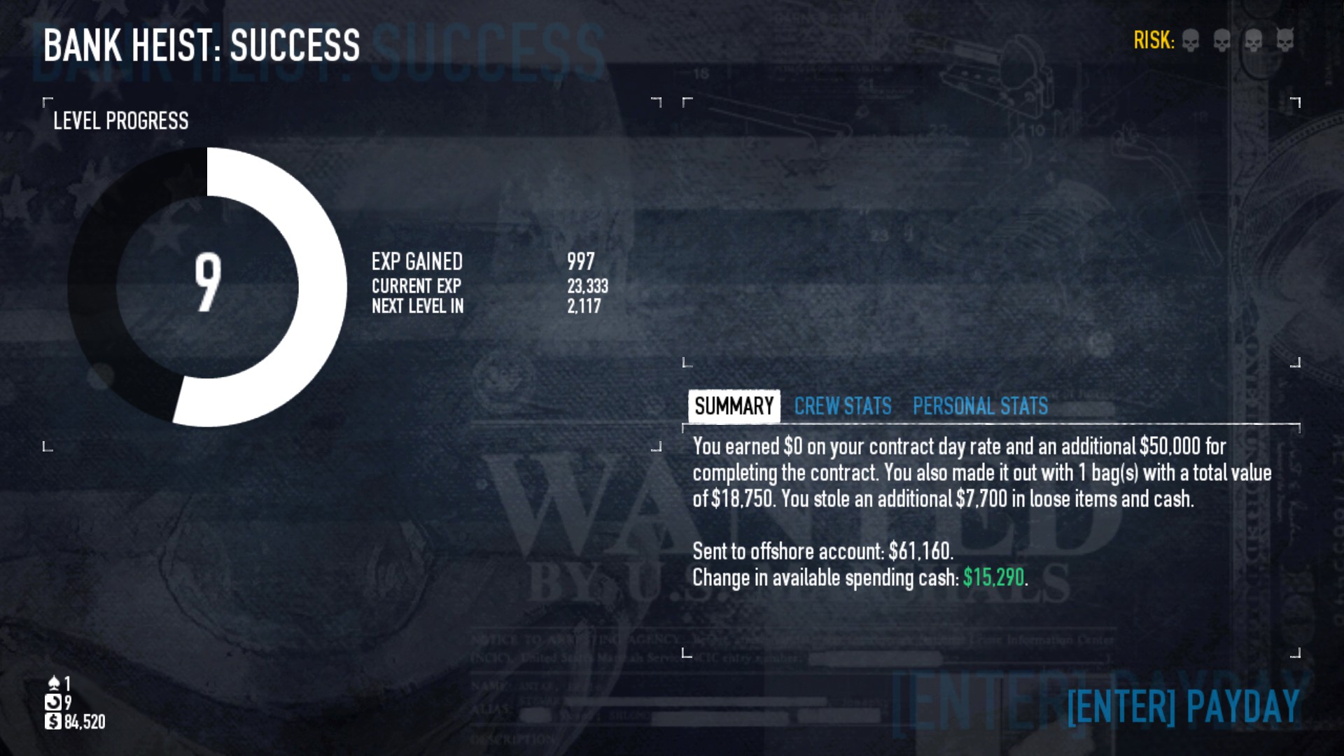 payday 2 How does rewarded money work (pay grade, day rate, offshore