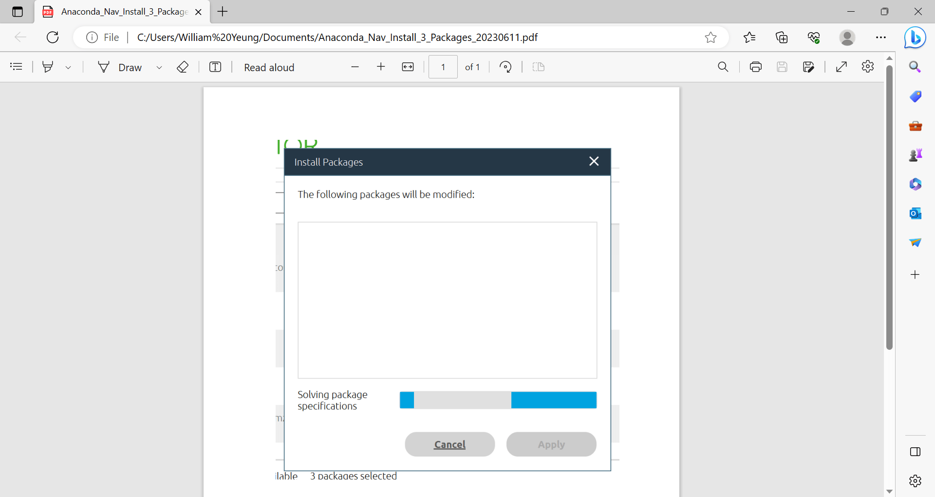Anaconda Navigator 2.4.1 (Python 3.10) Install Packages Got Stuck