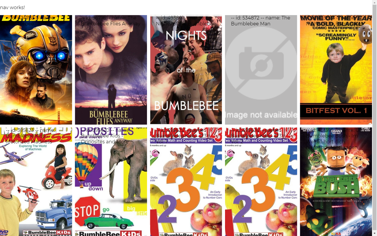 html Using bootstrap grid to display items from api call with ngFor