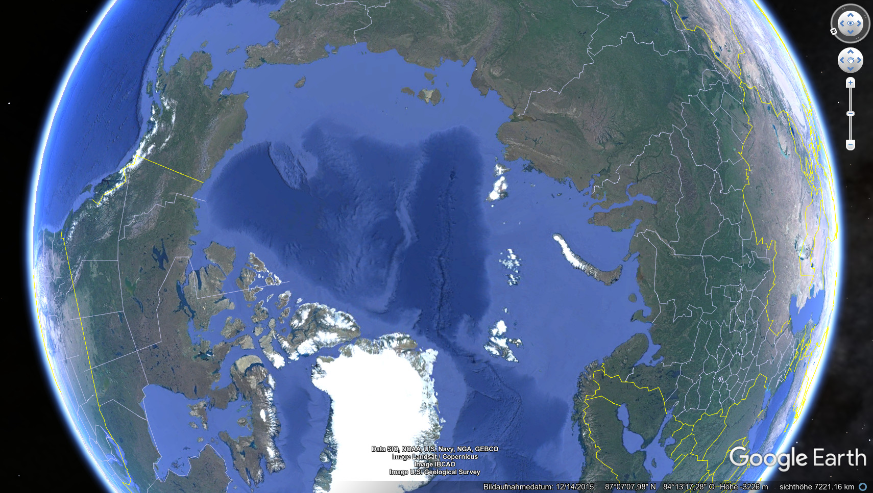 geography How was the sea depth under the North Pole ice sheets