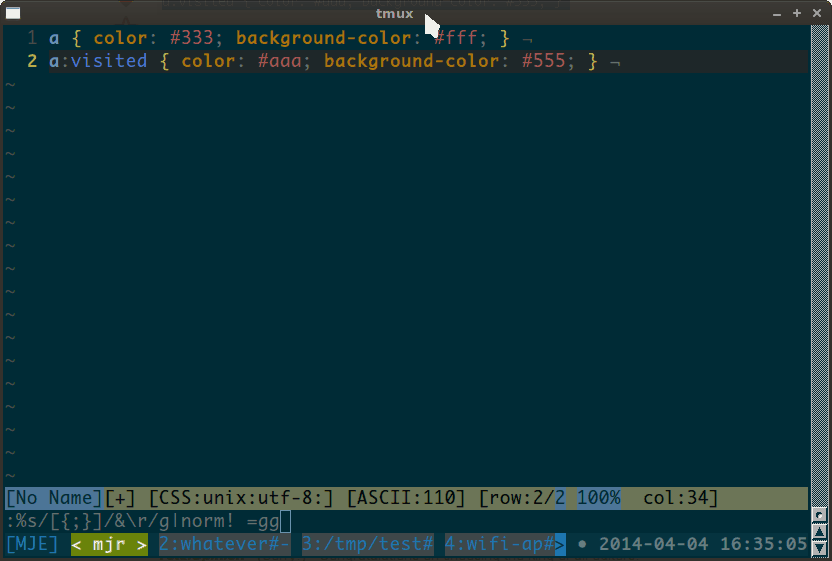 Vim reformat CSS from oneline to multiline Stack Overflow