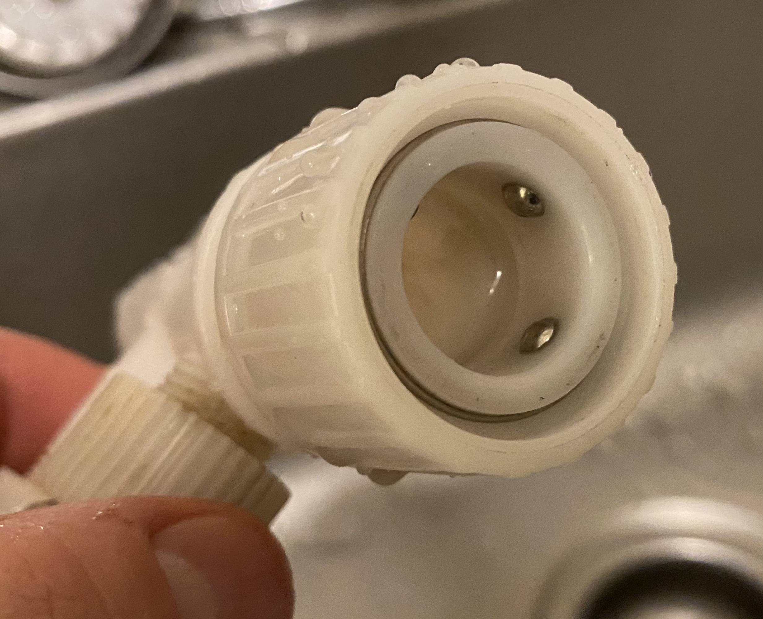 Where does this gasket go? Countertop dishwasher faucet adapter Home