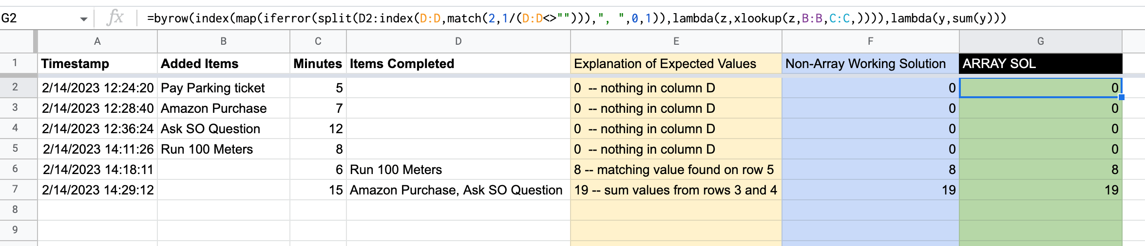 arrays Dynamic Spill Formula For Reduce Function Mixed With Split