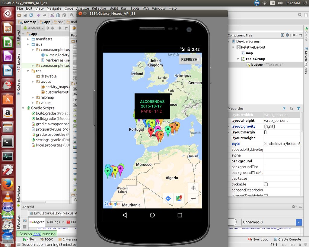 json Refresh map markers on android with button Stack Overflow