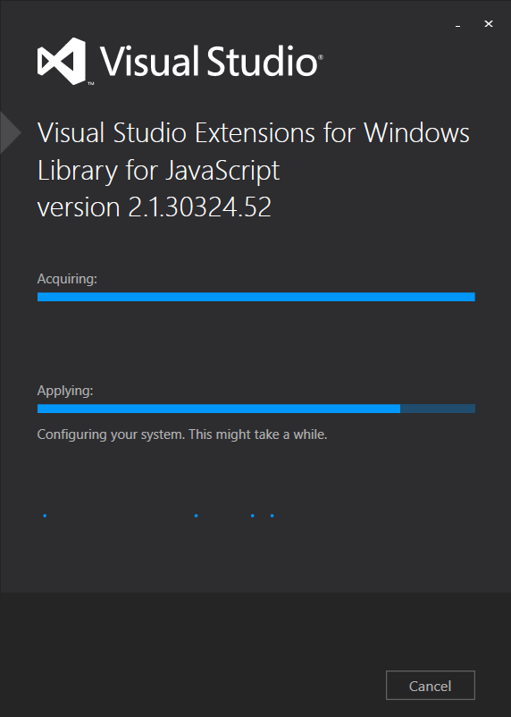 Visual Studio Extensions for Windows Library for JavaScript version 2.1