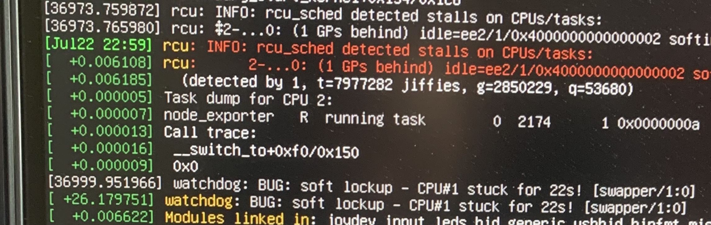 kernel Soft lockup (freeze) on RPI 3 B and 64bit Ubuntu Ask Ubuntu