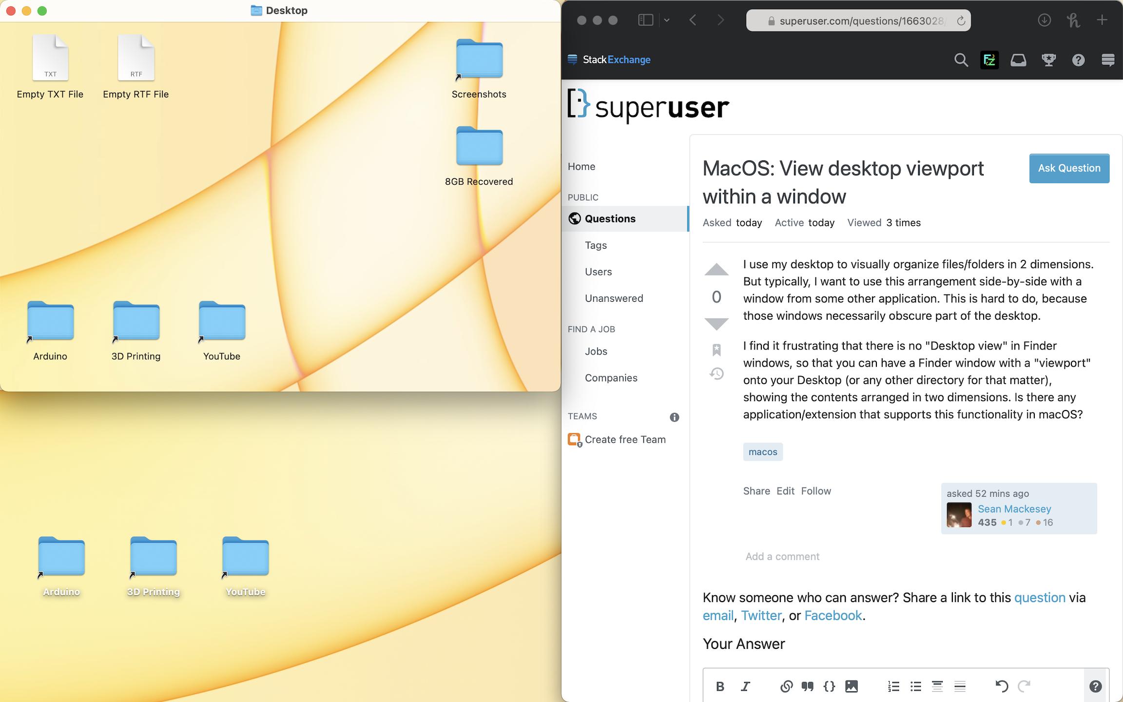 View desktop viewport within a window in macOS Super User