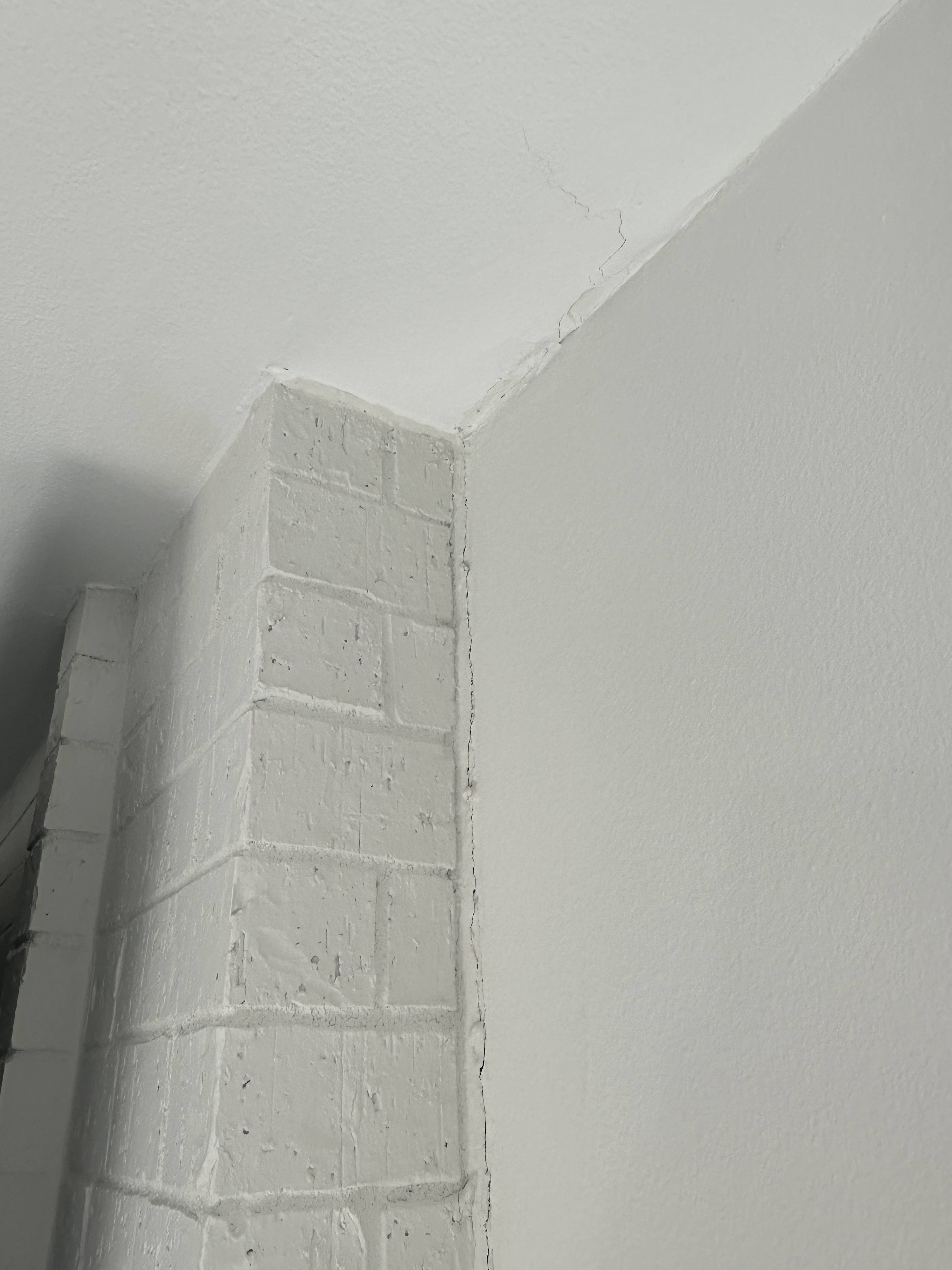 Fireplace Crack between Brick and Drywall Home Improvement Stack Exchange