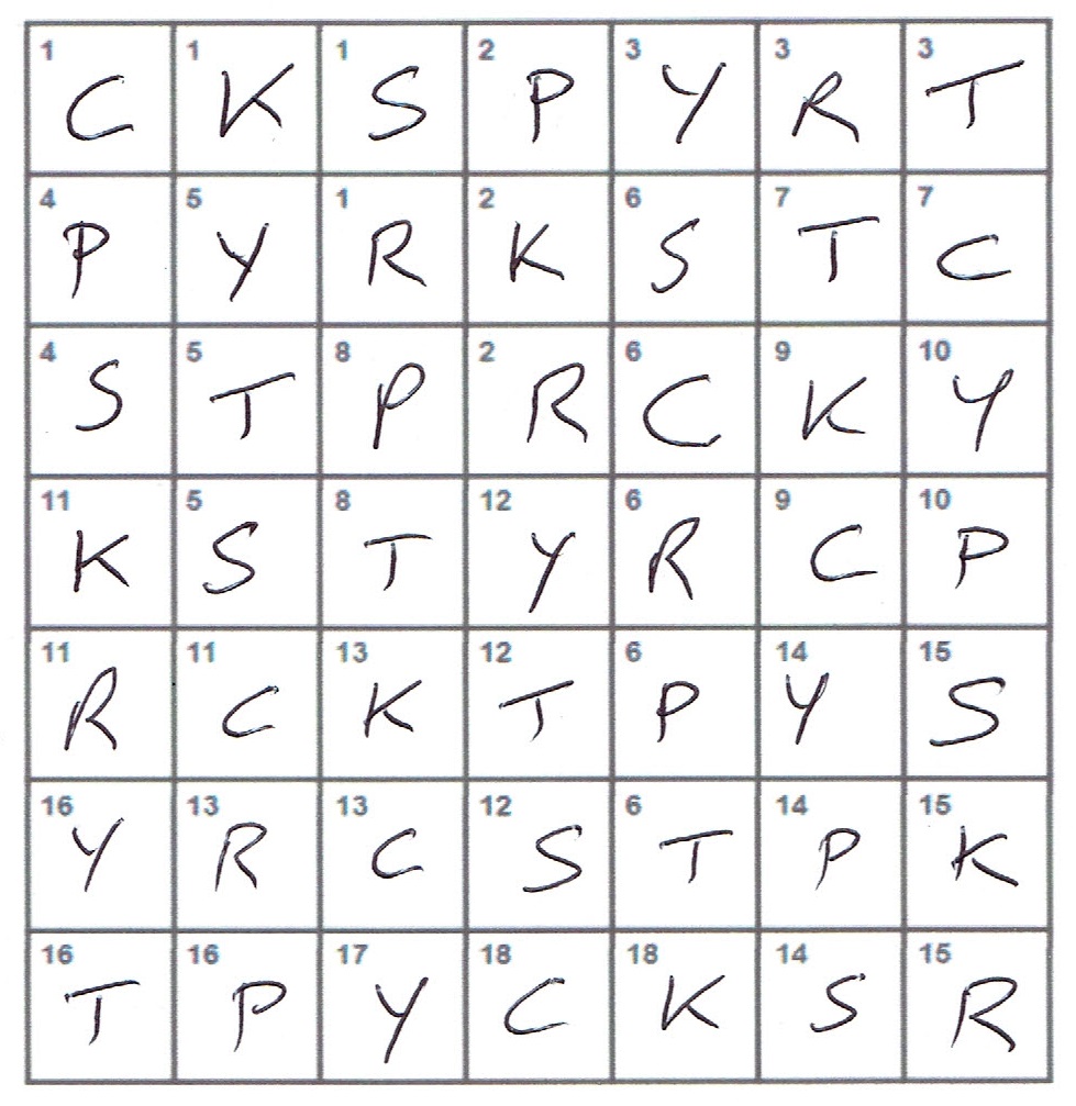 logical deduction Cryptic Setka Complete grid using clues and