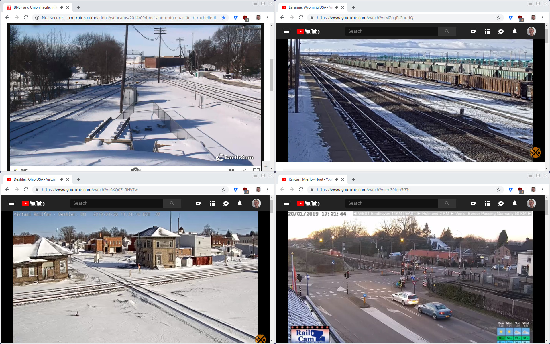 ubuntu Open 4 web browser windows in fullscreen mode each in 1/4 of the screen Super User
