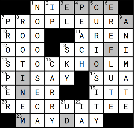 crossword clues Relax, I’m Kidnapped! Part 1 Puzzling Stack Exchange