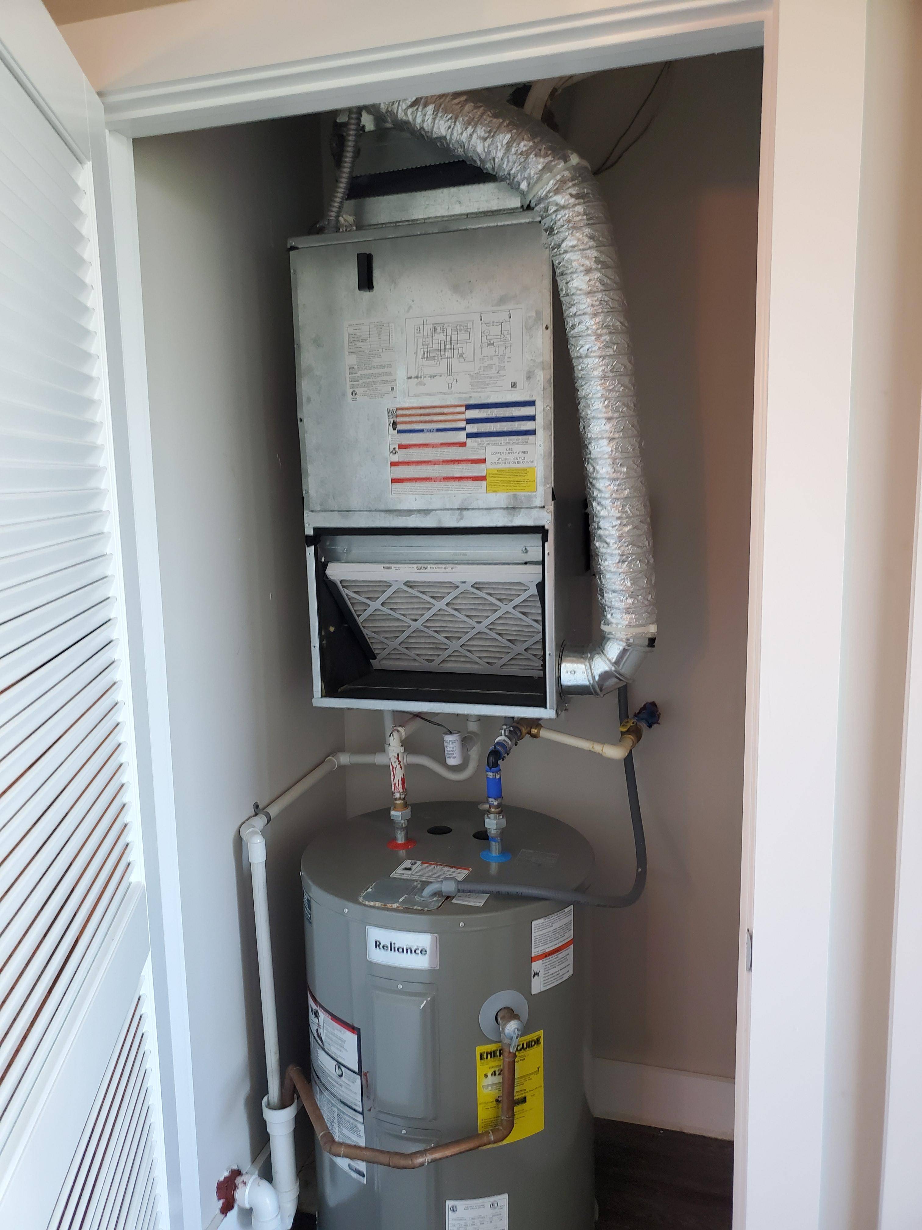 Is my furnace fresh air intake correctly installed at my apartment