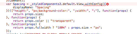 javascript Using results in `cannot read withConfig