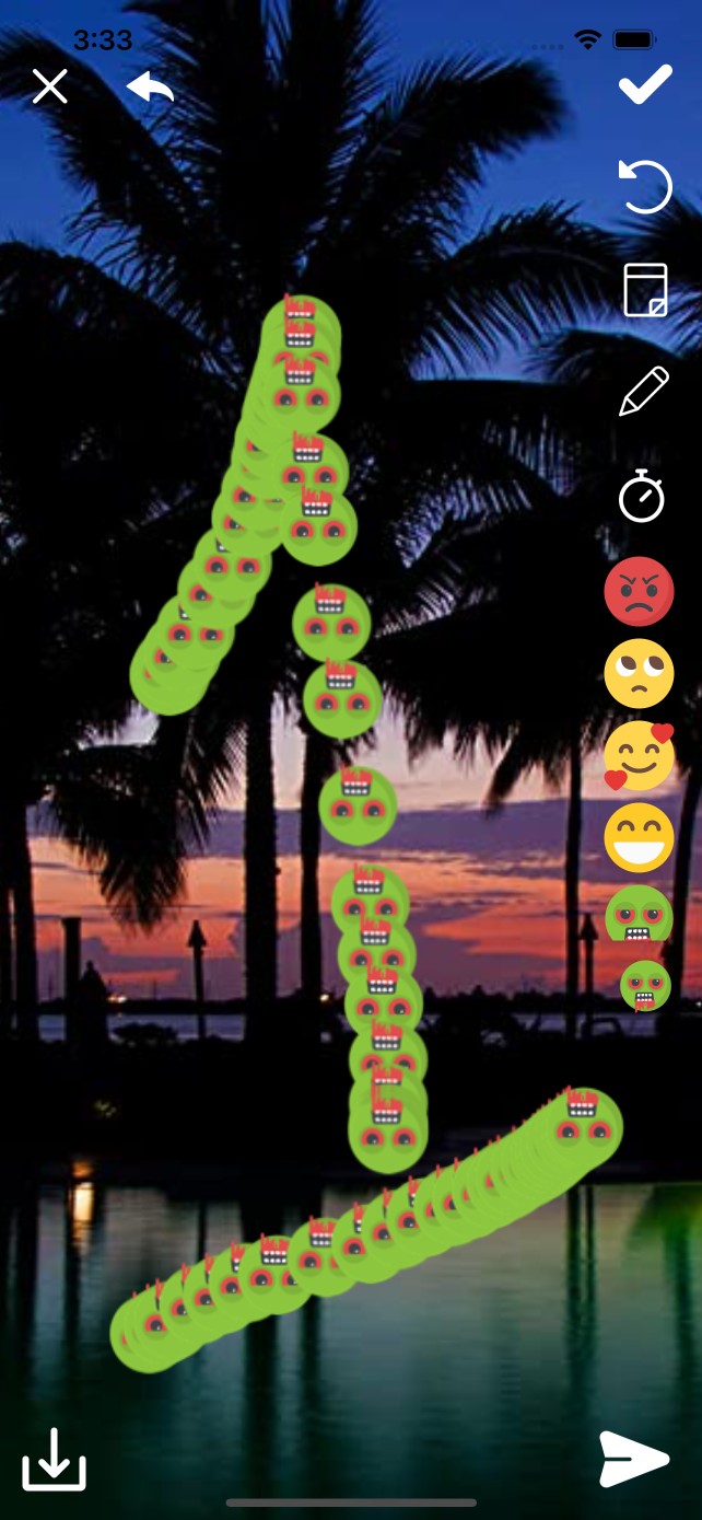 swift How to draw emojis on UIImageView using gesture Stack Overflow