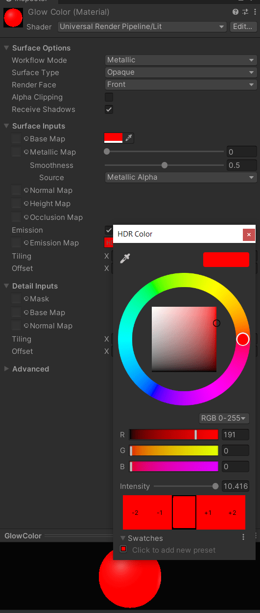 unity3d Unity emission isn't updating when I change the material